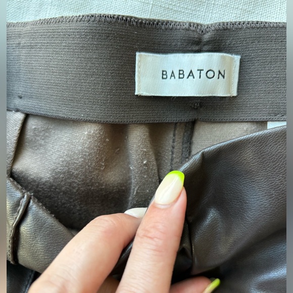 Aritzia brown leather leggings - Picture 2 of 3